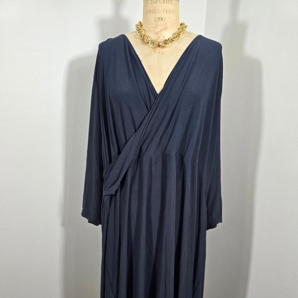 Jessica London black wrap maxi dress size 32